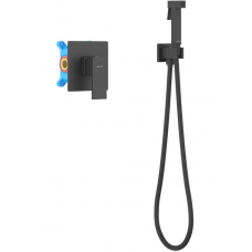 Смеситель с гигиеническим душем AQUATEK Либра AQ1619MB встраиваемый черный матовый